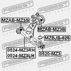 JOBB ELSŐ LENGŐKAR MAZDA 3 BK 2003-2006 EU B32H-34-300