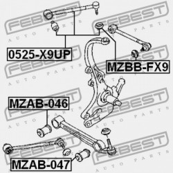 HÁTSÓ KERESZTTARTÓ RÚD GÖMB ALAKÚ MAZDA MILLENIA TA 1995-2002 USA T001-28-D00B