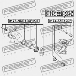 FÉKNYEREG ELÖL BALRA TOYOTA COROLLA 5D ZZE122 2001.10-2007.02 GR 47721-09170