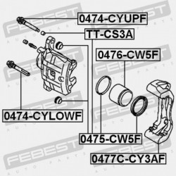 FÉKNYEREG, FÉKNYEREG. ELÖL MITSUBISHI LANCER CY,CZ 2007.03-2013.02 EUR 4605A223