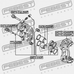 FÉKNYEREG, FÉKNYEREG. BAL ELSŐ MITSUBISHI CHALLENGER K90 1996.05-2001.08 JPN MB858396