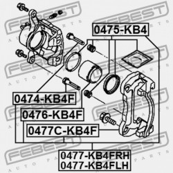 FÉKNYEREG, FÉKNYEREG. ELÖL MITSUBISHI PAJERO/MONTERO SPORT KH0 2008.07-2013.01 EUR/MMTH 4605A173