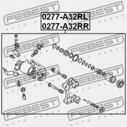 JOBB HÁTSÓ FÉKNYEREG NISSAN MAXIMA CA33 2000.01-2006.01 EL 44001-31U13