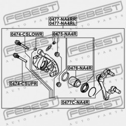 FÉKNYEREG HÁTUL JOBBRA MITSUBISHI LANCER CY,CZ 2007.03-2013.02 EUR MN116310