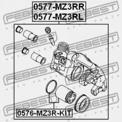 JOBB HÁTSÓ FÉKNYEREG MAZDA 3 BK 2003-2006 EU BPYK-26-61X