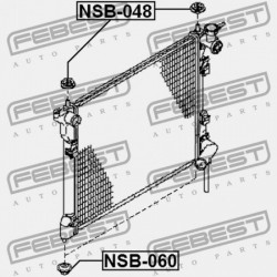 RADIÁTOR RÖGZÍTŐ HÜVELY NISSAN ALMERA UK MÁRKA N16E 2000.02-2006.11 EL 21506-4M400