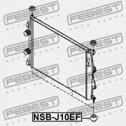 RADIÁTORTARTÓ HÜVELY NISSAN QASHQAI J10E 2006.12-2013.12 EL 21507-BR40A