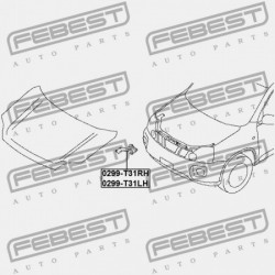 MOTORHÁZTETŐ CSUKLÓ JOBBRA NISSAN X-TRAIL RUSMAKE T31R 2009.10- EL 65400-JG000
