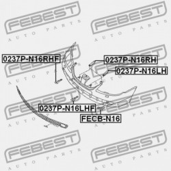ELSŐ LÖKHÁRÍTÓ TARTÓ KONZOL PRA NISSAN ALMERA UK MÁRKA N16E 2000.02-2006.11 EL 62214-BN700