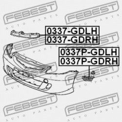 ELSŐ LÖKHÁRÍTÓ TARTÓKONZOL BALRA HONDA FIT ALMAS GD1 2002-2008 JP 71190-SAA-000