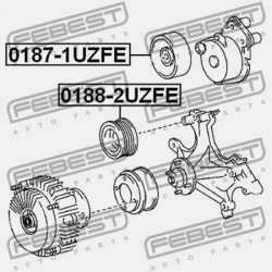 FESZÍTŐ SZÍJTÁRCSA TOYOTA LAND CRUISER 100 HDJ100,UZJ100 1998.01-2007.08 EU 16603-0W010