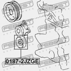 FESZÍTŐ SZÍJTÁRCSA KÉSZLET TOYOTA CRESTA GX90,JZX9,LX90,SX90 1992.10-1996.09 JP 16620-0W026
