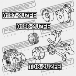 FESZÍTŐ SZÍJTÁRCSA TOYOTA LAND CRUISER 100 HDJ100,UZJ100 1998.01-2007.08 EU 16603-0W030
