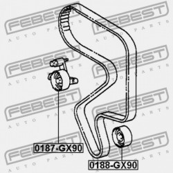 VEZÉRMŰSZÍJ FESZÍTŐ SZÍJTÁRCSA TOYOTA CRESTA GX90,JZX9,LX90,SX90 1992.10-1996.09 JP 13505-74011