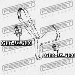 VEZÉRMŰSZÍJ FESZÍTŐ SZÍJTÁRCSA TOYOTA LAND CRUISER 100 HDJ100,UZJ100 1998.01-2007.08 EU 13505-50030