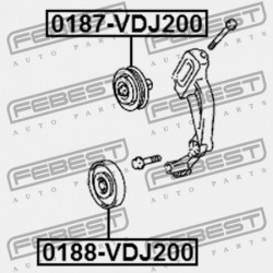 FESZÍTŐ SZÍJTÁRCSA KÉSZLET TOYOTA LAND CRUISER URJ202,UZJ200,VDJ200 2007.09- EU 88440-60090