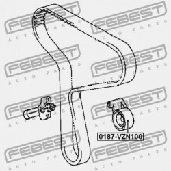 VEZÉRMŰSZÍJ FESZÍTŐ SZÍJTÁRCSA TOYOTA LAND CRUISER PRADO GRJ12,KDJ12,RZJ12,TRJ12,VZJ12 2002 13505-65040