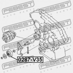 FESZÍTŐ SZÍJTÁRCSA NISSAN 350Z Z33 2002.06-2008.10 US 11927-AL500