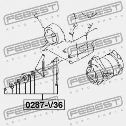 LÉGKONDICIONÁLÓ ÉKSZÍJ FESZÍTŐ CSIGAKÉSZLET NISSAN 350Z Z33 2002.06-2008.10 US 11927-AG30A