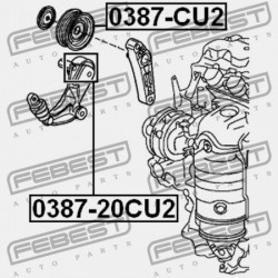HONDA CIVIC 4D FD1 FESZÍTŐ SZÍJTÁRCSA 2006-2014 JP 31190-RL2-G01