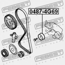 VEZÉRMŰSZÍJ FESZÍTŐ SZÍJTÁRCSA MITSUBISHI LANCER,LANCER CEDIA CS,CT 2000.03-2009.08 JPN MN137247