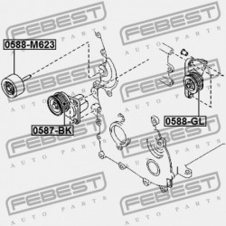 FESZÍTŐ SZÍJTÁRCSA SZETT MAZDA 3 BK 2003-2006 EU L372-15-980C