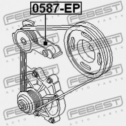 FESZÍTŐ SZÍJTÁRCSA MAZDA MPV LW 1999-2003 JP AJ04-15-980A