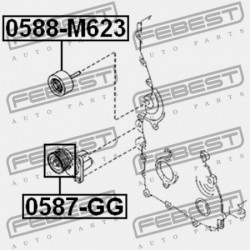 FESZÍTŐ SZÍJTÁRCSA MAZDA 3 BK 2003-2006 EU LFG1-15-980C