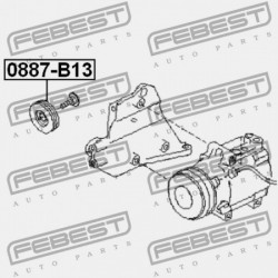 LÉGKONDICIONÁLÓ SZÍJFESZÍTŐ CSIGAKÉSZLET SUBARU IMPREZA G11 2000.02-2007.04 JP 73131-FC000