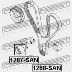 A VEZÉRMŰSZÍJ FESZÍTŐ SZÍJTÁRCSA KIVONT SZÍJTÁRCSA 24450-37120