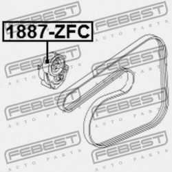 FESZÍTŐ SZÍJTÁRCSA OPEL ASTRA J 2010-2015 1340268