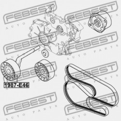 FESZÍTŐ SZÍJTÁRCSA BMW X5 E53 1999-2006 ECE 11287807021