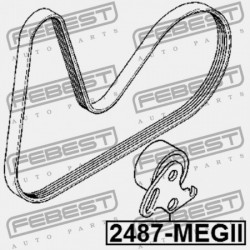 FESZÍTŐ SZÍJTÁRCSA RENAULT MEGANE II 2002-2008 8200328372