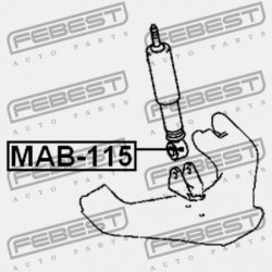 ELSŐ LENGÉSCSILLAPÍTÓ PERSELY MITSUBISHI PAJERO V20-50 1990.10-1999.11 JPN MB891675