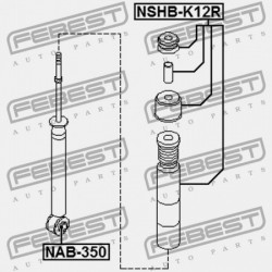 HÁTSÓ LENGÉSCSILLAPÍTÓ PERSELY NISSAN TIIDA JPN MÁRKA C11 2005.08-2012.06 GL E6210-EC80A