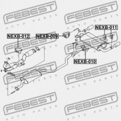 KIPUFOGÓTARTÓ NISSAN PATHFINDER R51M 2005.01-2014.11 EL 20621-CA000
