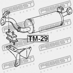 KIPUFOGÓ RÖGZÍTŐBETÉT TOYOTA LAND CRUISER FJ,FZJ,HDJ,HJ,HZJ,KZJ,LJ,PZJ,RJ7 1990.01 17567-17010
