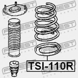 HÁTSÓ RUGÓ ALSÓ ALÁTÉT TOYOTA COROLLA AE11,CE11,EE111 1995.05-2000.08 JP 48258-02040
