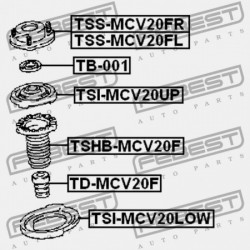 ALSÓ RUGÓ ALÁTÉT TOYOTA CAMRY GRACIA MCV2,SXV2 1996.12-2001.09 JP 48158-33020