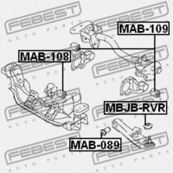 DIFFERENCIÁLMŰ PÁRNA PERSELY MITSUBISHI PAJERO/MONTERO IO H60,70 1998.11-2005.03 G.EXP MR418404