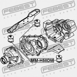 HÁTSÓ DIFFERENCIÁLMŰ PÁRNA MITSUBISHI PAJERO MINI H53,58A 1998.08- JPN MR165378