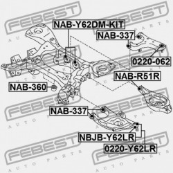 HÁTSÓ GERENDA PERSELY KÉSZLET NISSAN PATROL Y62 2010.03- EL 55400-1LB0A