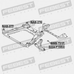 VÁZPÁRNA NISSAN QASHQAI J10E 2006.12-2013.12 EL 54464-CY00C