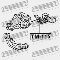 HÁTSÓ DIFFERENCIÁLMŰ PÁRNA TOYOTA COROLLA AE10,CE10,EE10 1991.06-2002.06 JP 52291-12010
