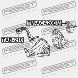 TOYOTA RAV4 ACA2 HÁTSÓ DIFFERENCIÁLMŰ PÁRNA 2000.08-2005.11 EU 52380-42050