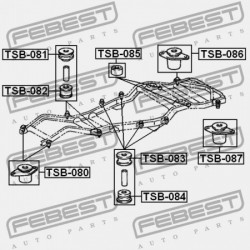 VÁZPÁRNA TOYOTA LAND CRUISER FJ80,HDJ80,HZJ80,FZJ80 1990.01-2006.12 G 52204-60042