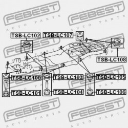 VÁZPÁRNA TOYOTA LAND CRUISER 100 HDJ100,UZJ100 1998.01-2007.08 EU 52202-60030