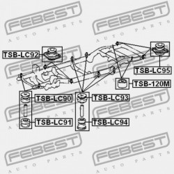 VÁZPÁRNA TOYOTA LAND CRUISER 90 KZJ9,LJ9,RZJ9,VZJ9 1996.04-2008.12 GR 52209-35011