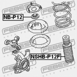 ELSŐ LENGÉSCSILLAPÍTÓ BURKOLAT NISSAN PRIMERA P12E 2002.01-2007.05 EL 54050-AU500