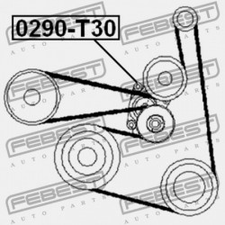 ÉKSZÍJFESZÍTŐ NISSAN WINGROAD/AD Y11 1999.05-2008.10 JP 11955-6N20B